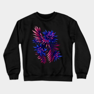 Fasciata Tropical Floral - Dark Blue / Purple Crewneck Sweatshirt